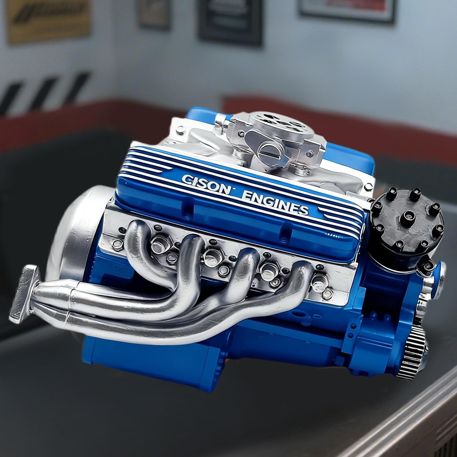 Générique Moteur V8,Moteur V8 Métallique Décoratif | Jouets de Collection pour Adolescents et Adultes Générique Moteur V8,Moteur V8 Métallique Décoratif | Jouets de Collection pour Adolescents et Adultes