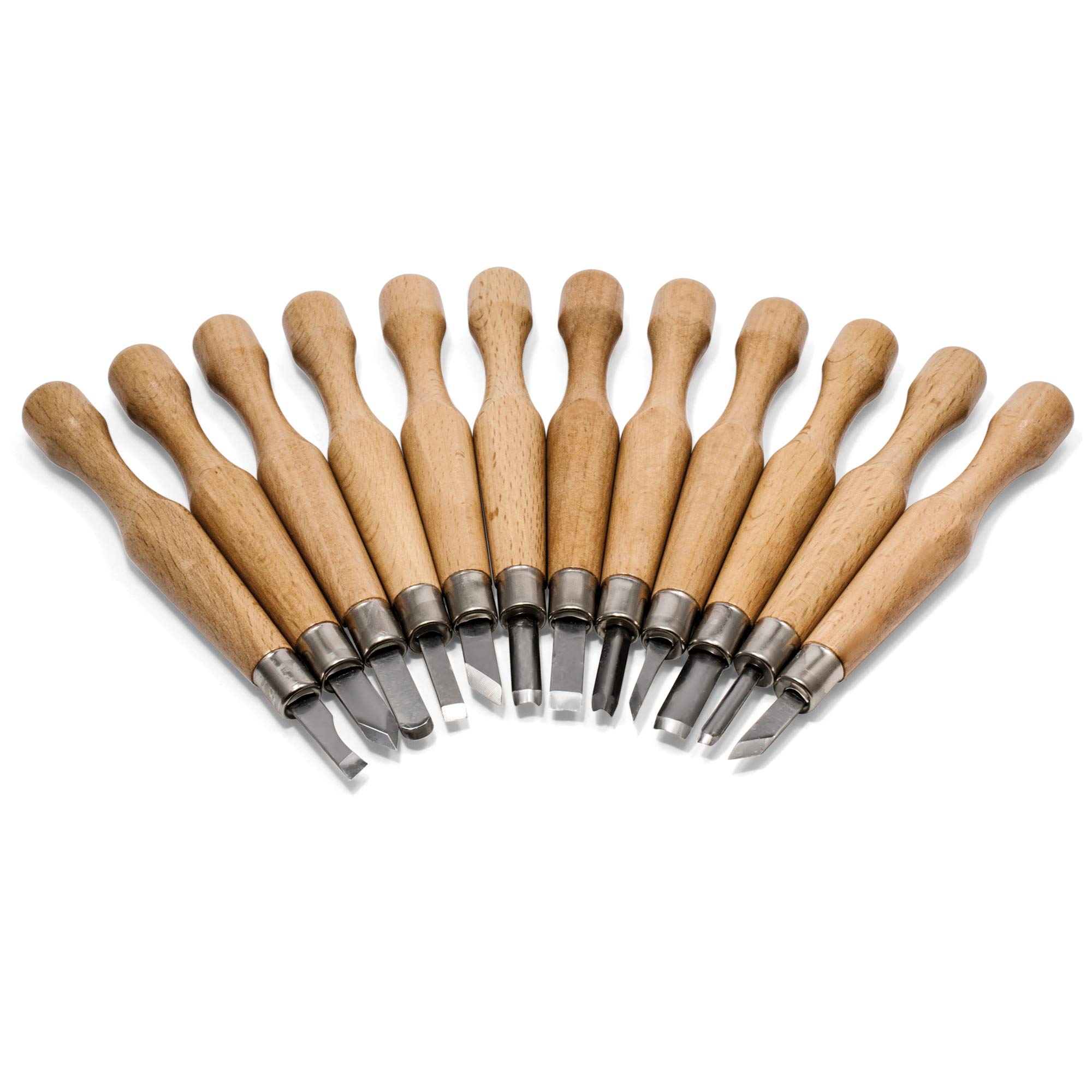 Set 12 Coltelli Per Intaglio Legno HOLZWURM | Lame SK7, Con Istruzioni E Scatola Legno | Per Principianti E Esperti - Foto 2