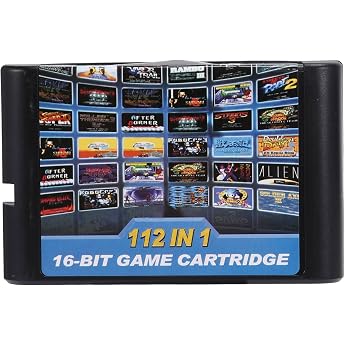 112 in 1 Game Cartridge for Sega Mega Drive Genesis Game Cartridge, 16-bit Game Cartridge, and NTSC