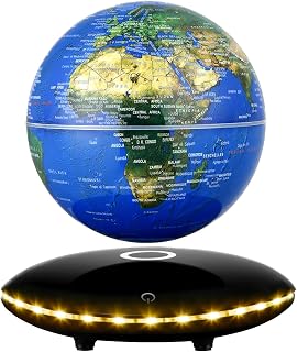 RUIXINDA Magnetic Levitation Floating Globe with 7 Colors LED