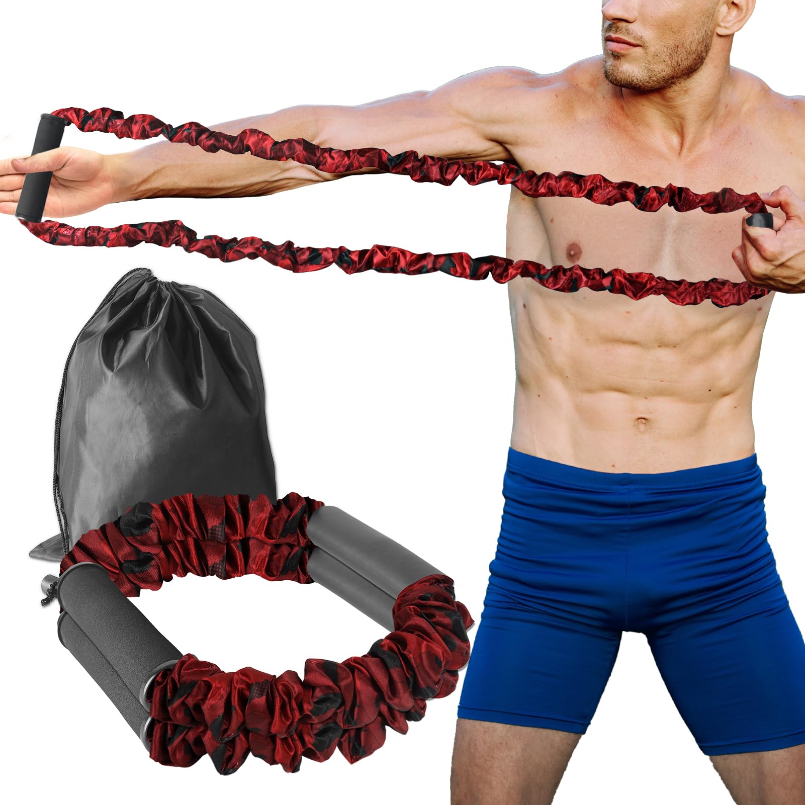 2 Pack Archery Bow Trainer, Archery Band Draw Exerciser Training, Rubber Strength Training Bands for Recurve Bow Compound Bow Shooting Beginner Experts