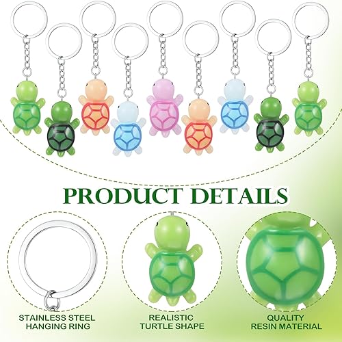 Miniatura 5 de Inbagi 25 piezas de mini llavero a granel regalos de fiesta diminutas figuras de resina colgante multicolor figura de mar dijes para suministros de