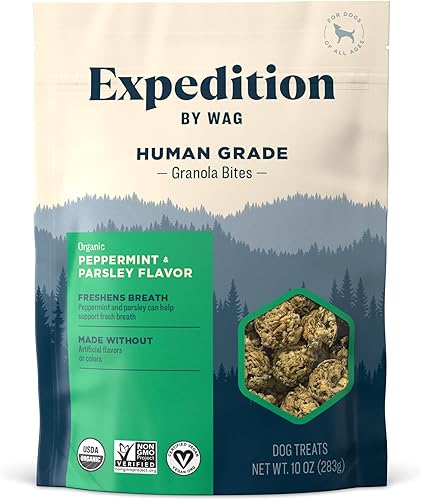 Miniatura 7 de Marca Tienda  Wag Expedition - Golosinas orgánicas de granola para perros, sin OMG, sin gluten, vegano, aceite de girasol y linaza, 10 onzas