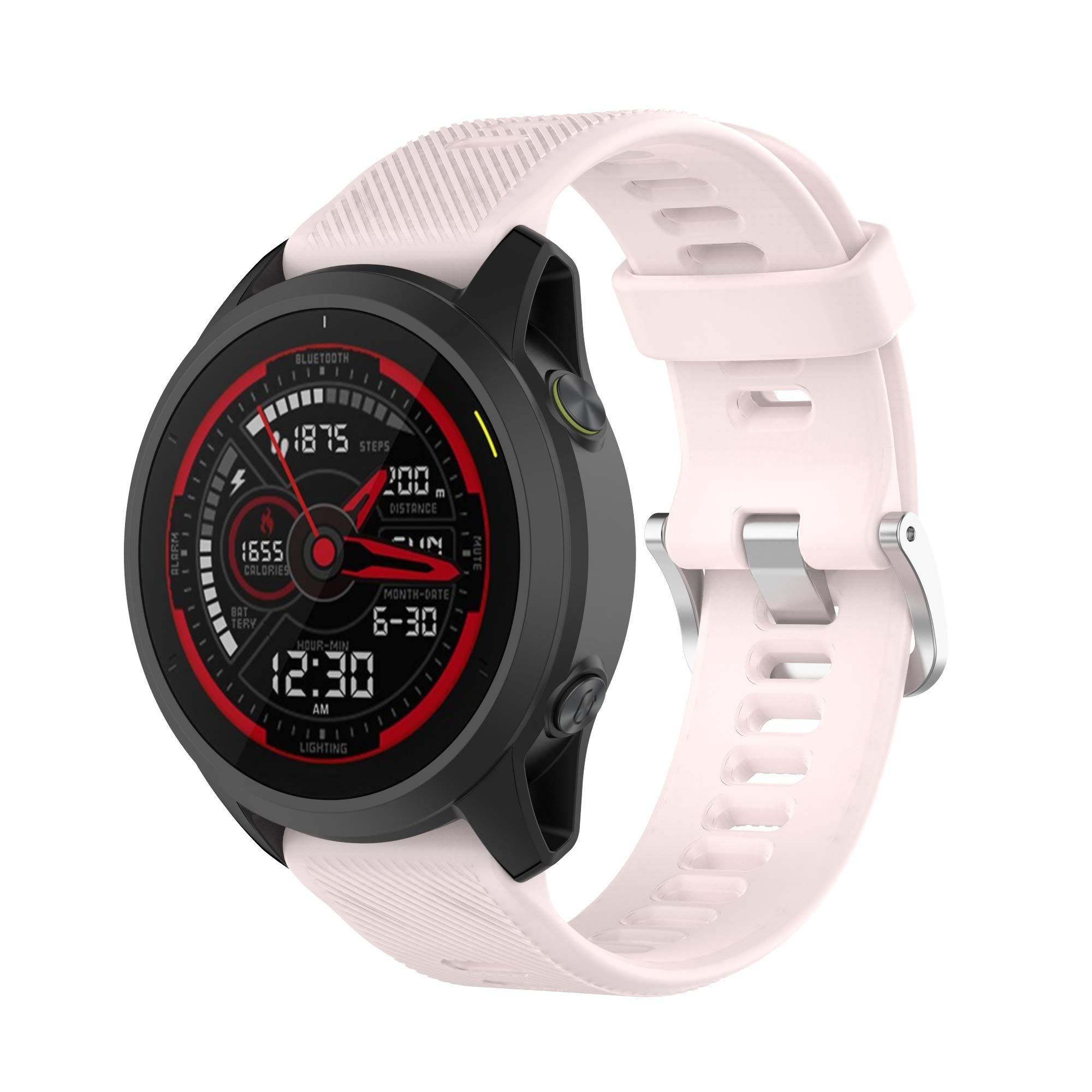 Image secondaire de Bracelet Sport en Silicone Multicolore pour Garmin Forerunner 745 - Rose