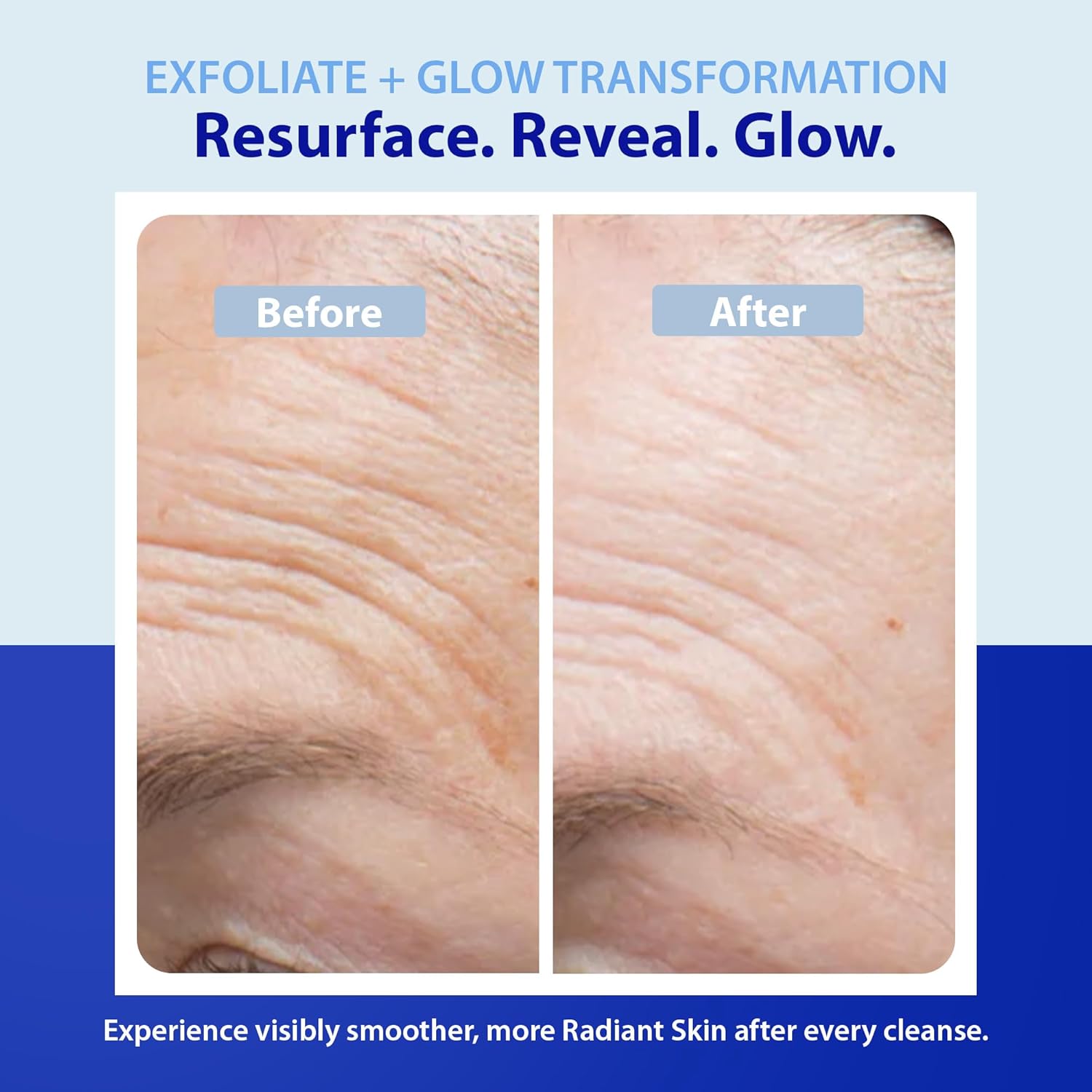 Dr. Denese Resurface & Glow Advanced Face Wash 6 oz – Gentle Exfoliating Cleanser for Radiant, Hydrated Skin – Luxurious Daily Face Wash That Smooths, Softens & Nourishes for a Spa-Like Glow