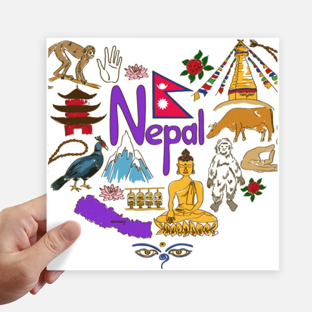 Drapeau national autocollant carré de 20 cm pour masquer les rayures de valise
