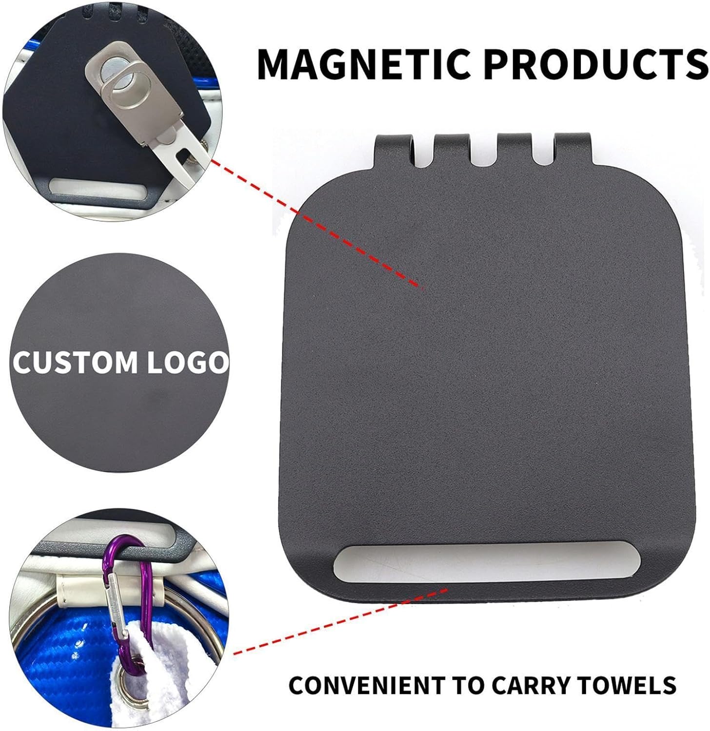 Magnetic Golf Club Landing Pad - Premium Manganese Steel Construction, Industrial Strength Clamp System, Stable Heavy Duty Sport Gear Holder, Compact Durable Organizer | Equipment Storage Bag Rack for