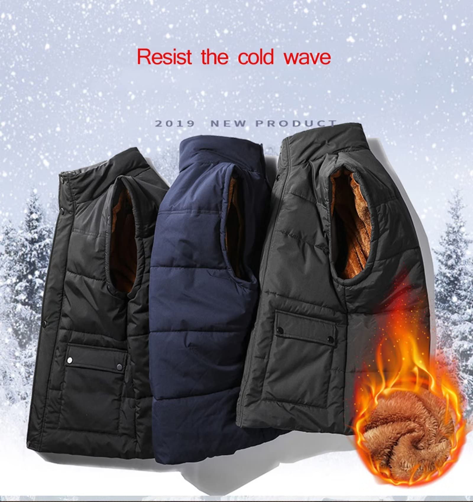 Rivccku Gilet Sportivo Uomo Multitasche Esterno Ad Asciugatura Rapida Gilet Primavera Senza Maniche con Collo Alto