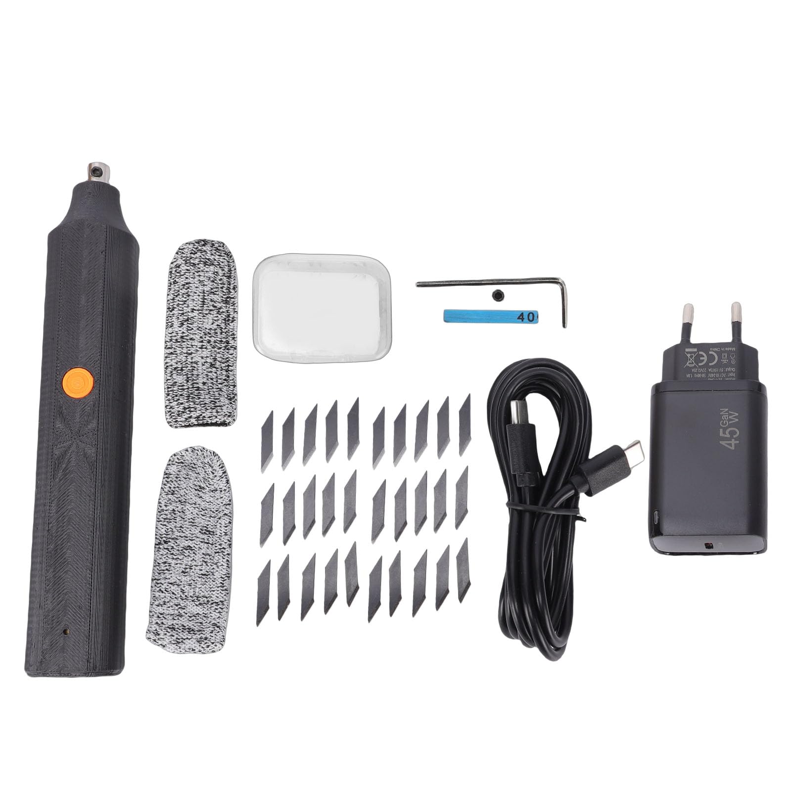 Generic Generic Coupeur Ultrasonique Précis 40KHz, Outil de Coupe Ultrasonique Polyvalent pour L' 3D de Matériaux en Plastique, Bois et Résine (Prise UE) (Prise UE)