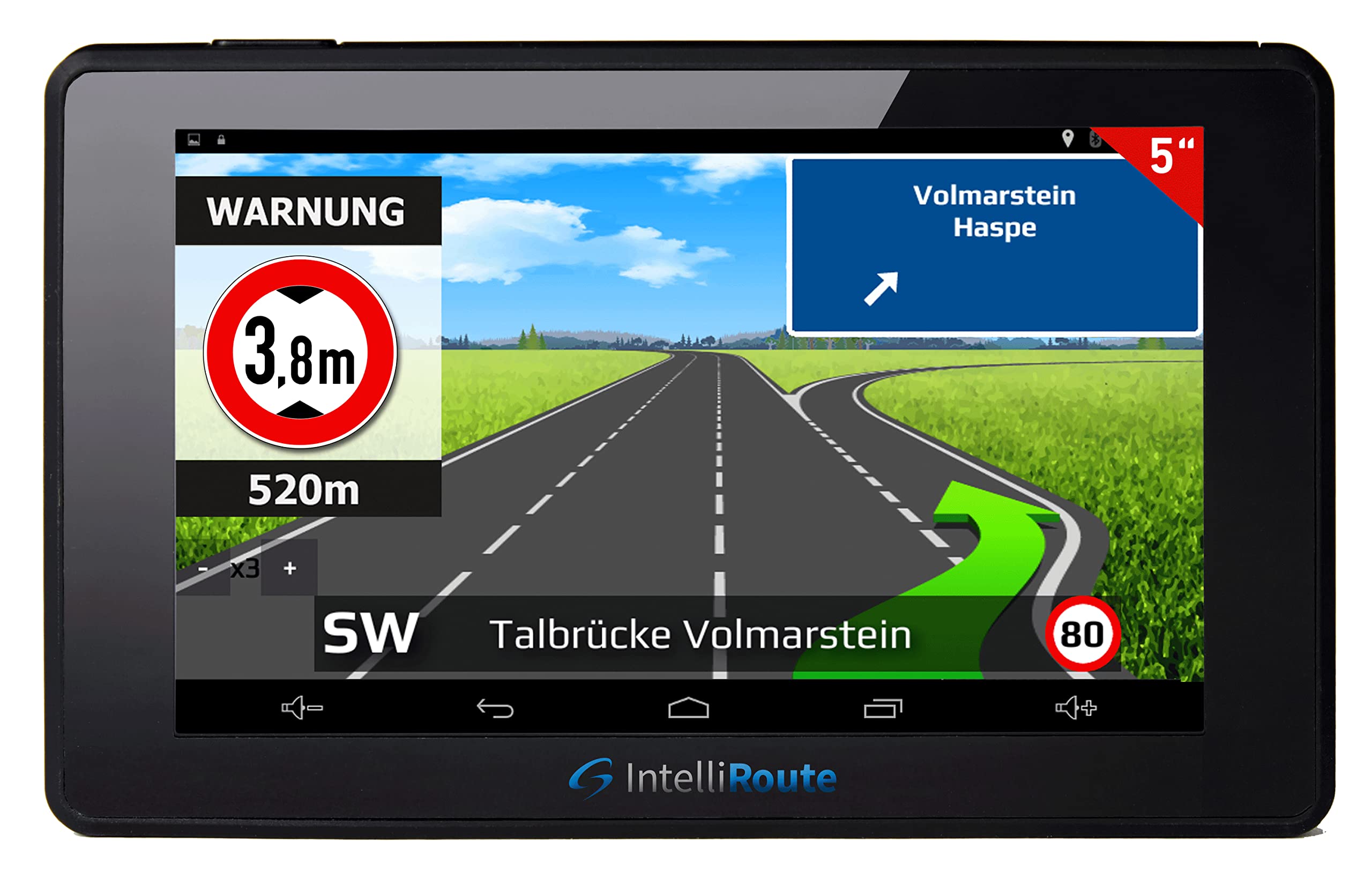 CARGUARD IntelliRoute TR6000 DVR LKW- Navigationssystem mit WLAN-Updates, Rückfahrkamera-IN, Dashcam, LKW-Parkplätzen, Livestauwarner