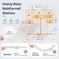 Vista 4 de Sweeby Organizador de pañales para cambiador y cuna, apilador de pañales para guardería, organizador colgante para artículos esenciales del bebé Rosa