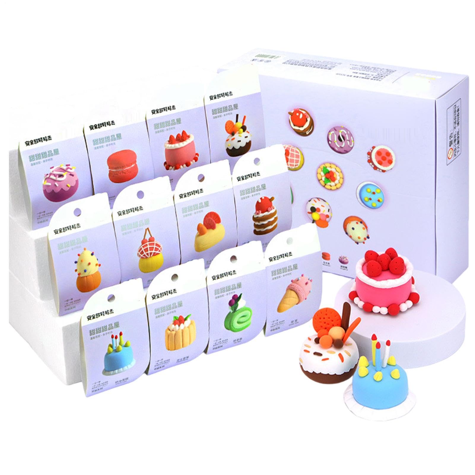 Kit di argilla da modellare, set di argilla Colorato leggero morbido 12