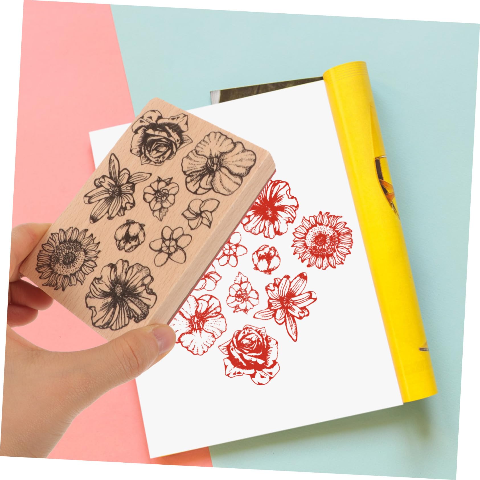 OSALADI 5 Pezzi Timbro decorativo Carino estetico blocchi di stampaggio trasparenti timbratura Creazione diario francobolli di scrapbooking timbro per la lavorazione Gel di silice