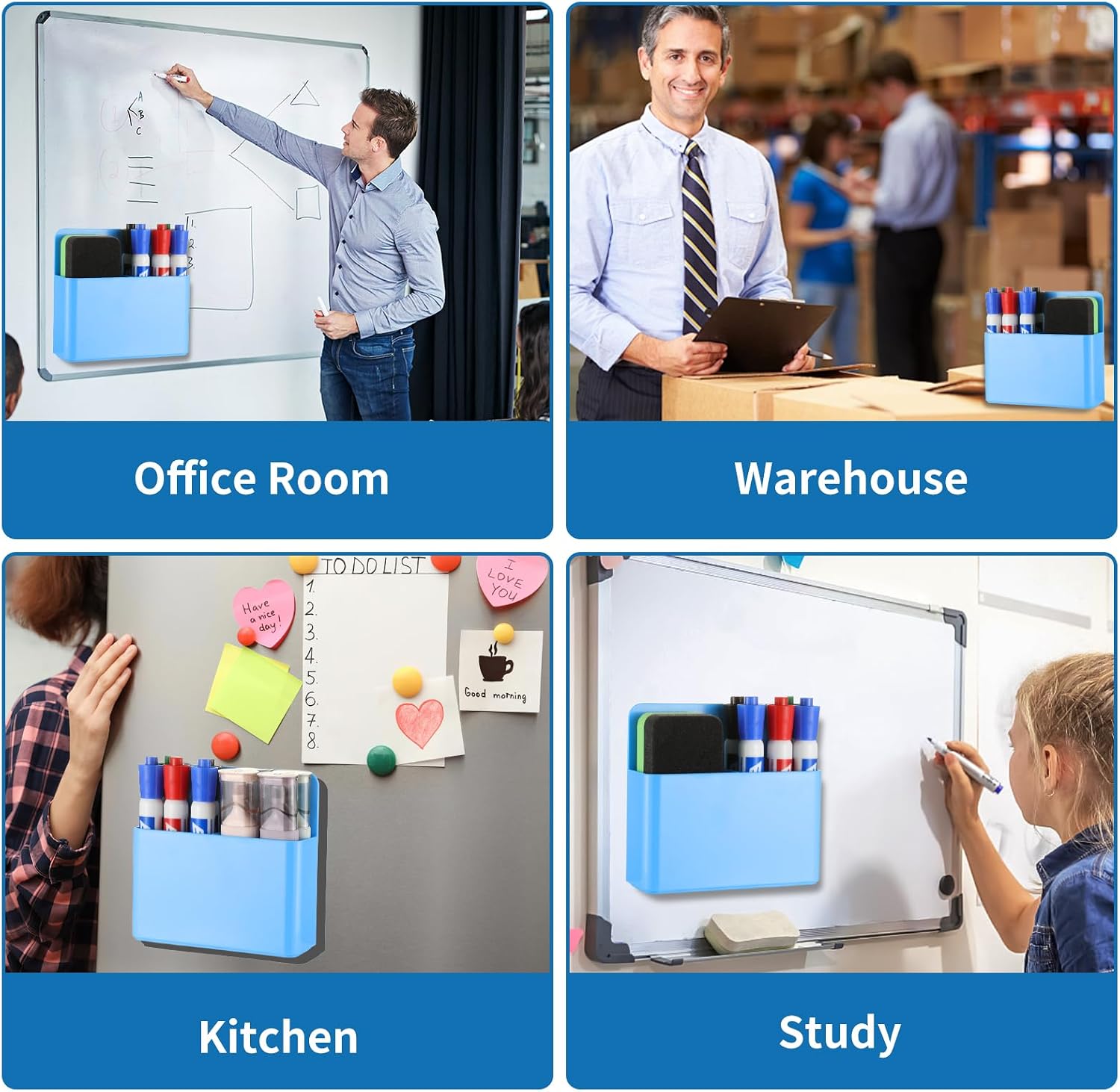 Camelmother 2Pcs Magnetic Dry Erase Marker Holder For Whiteboard Fridge image 3