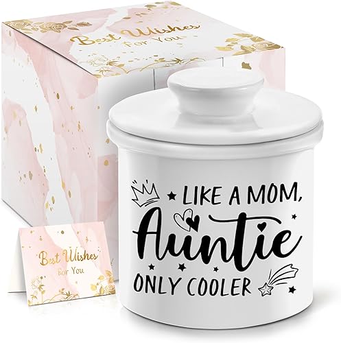 Regalos de Navidad para tía de sobrina, regalos de la mejor tía del mundo, regalos de Navidad para tía de sobrino, corcho de mantequilla francesa