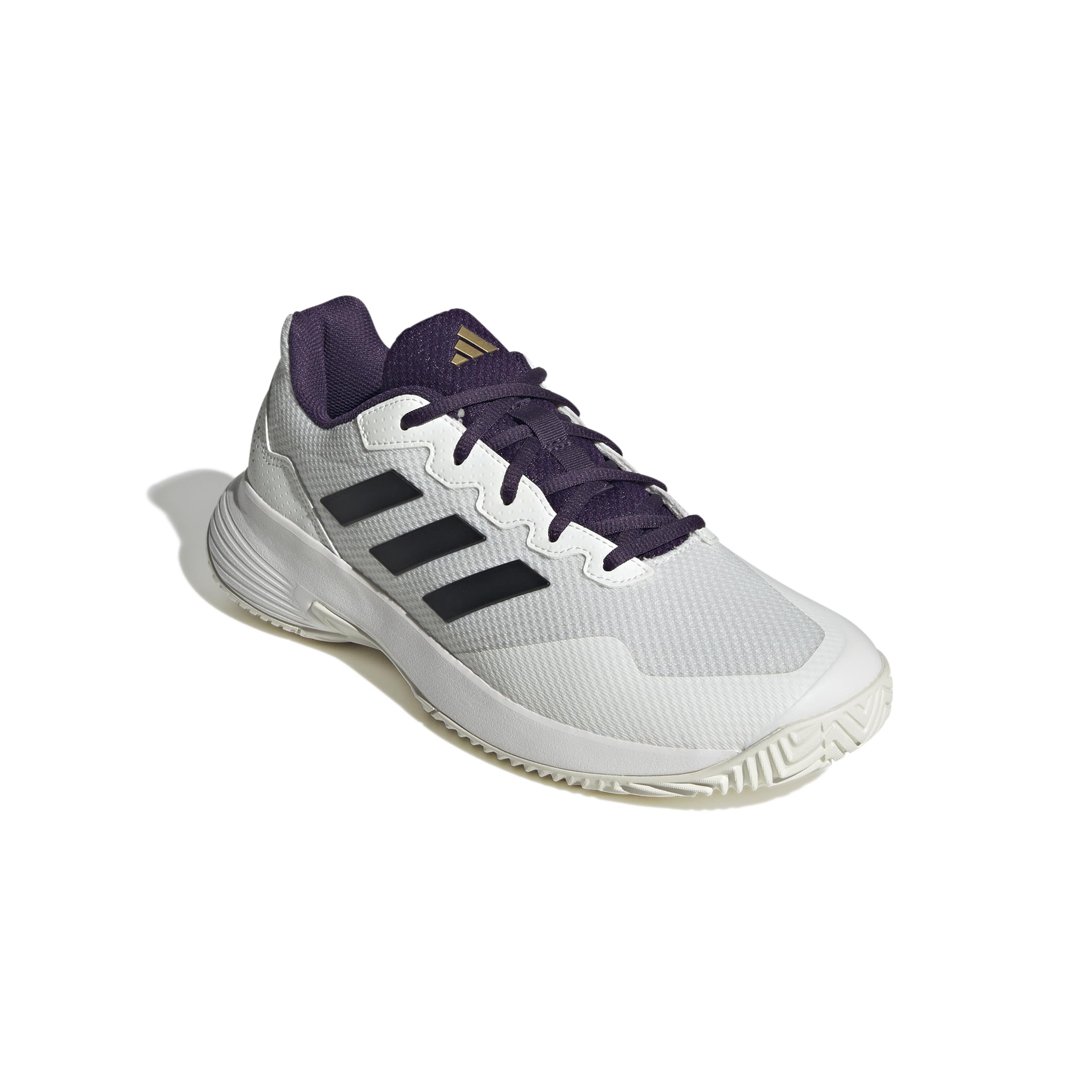 adidas Mężczyźni Gamecourt 2.0 Tennis Shoes, core white/core black/aurora plum, 46 EU
