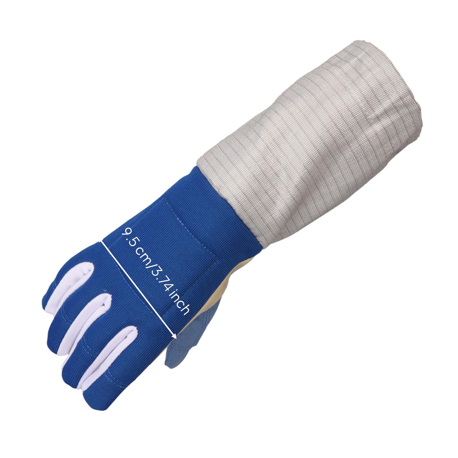 Gralara Guanto da Scherma Comodo Muffola da Scherma Professionale Guanti per Schermidori, Allenamento, Competizioni, XS, Guanto Da Scherma Per Sciabola Mano Destra Blu