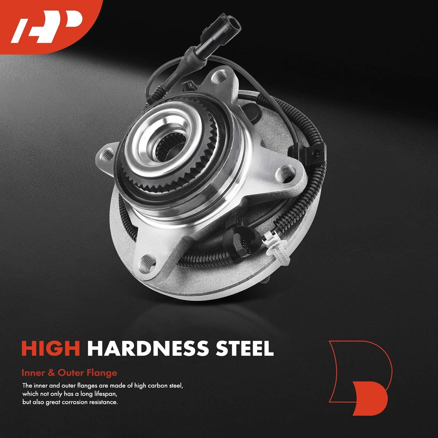 A-Premium 2 x Front Wheel Bearing and Hub Assembly with ABS & 6-Lug Compatible with Ford F-150 F150 SVT Raptor 2010, 4WD Only