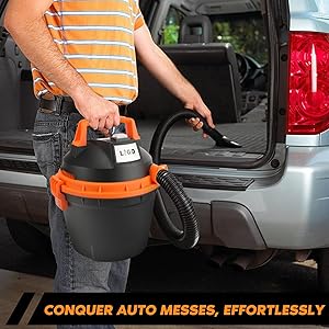 LIGO Shop Vacuum Wet and Dry, Mini Shop Vac with Accessories, 2.11 Gallon, 2HP, Handheld Vacuum for Garage, Home and Pet