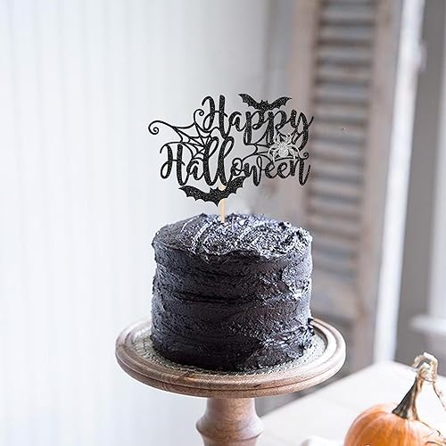 Miniatura 5 de Paquete de 24 adornos de Halloween para cupcakes con purpurina para baby boo, decoración de pasteles pequeños para decoración de pasteles con