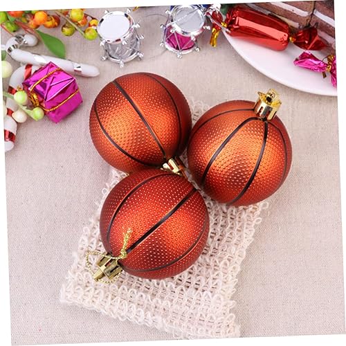 Miniatura 8 de 6 piezas irrompibles adornos deportivos de Navidad accesorios para el hogar, béisbol interior, mini árbol de Navidad, decoración de Navidad, caja de