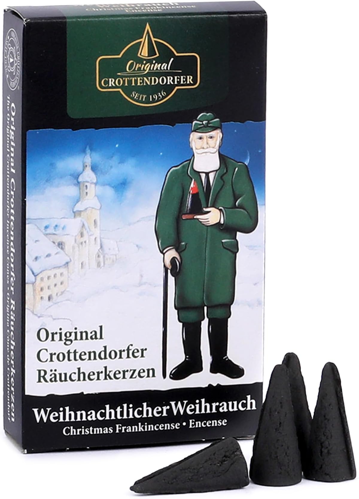 Crottendorfer Incense Cones - Christmas Frankincense, Pack of 24