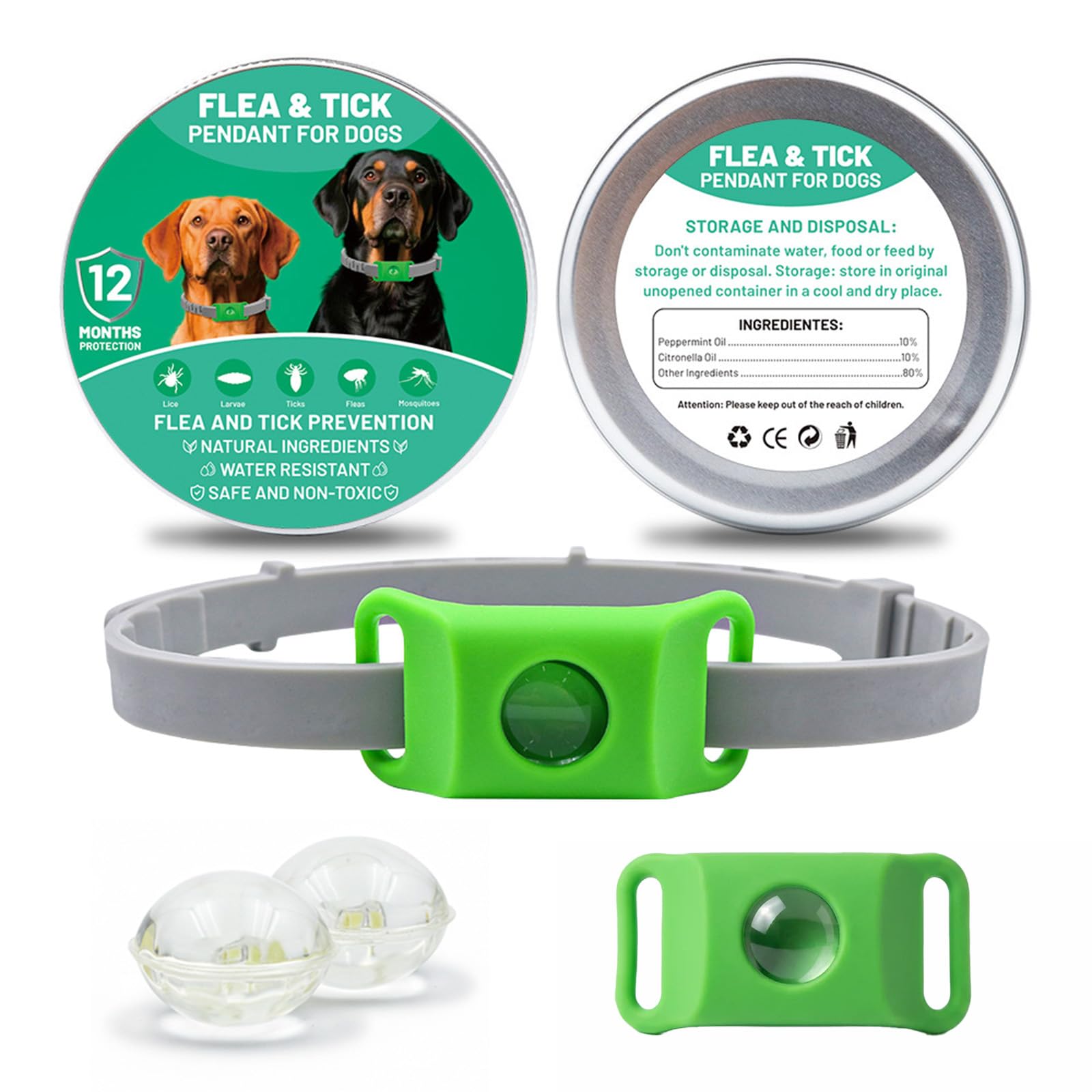 Hunde Anhänger fürs Halsband, Outdoor-Saison Begleiter für Wiesen, Wald & Garten, wasserabweisender Haustieranhänger, Hundezubehör für kleine, mittelgroße & große Hunde