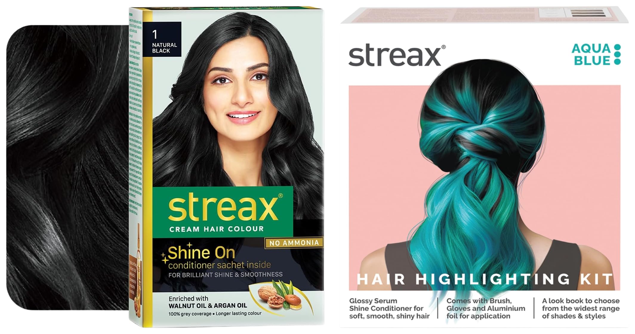 Streax Permanent Hair Colour, 100% Grey coverage Hair Colour Highlight Kit | Blue Hair Colour, Aqua Blue - Pack of 1-picture-41