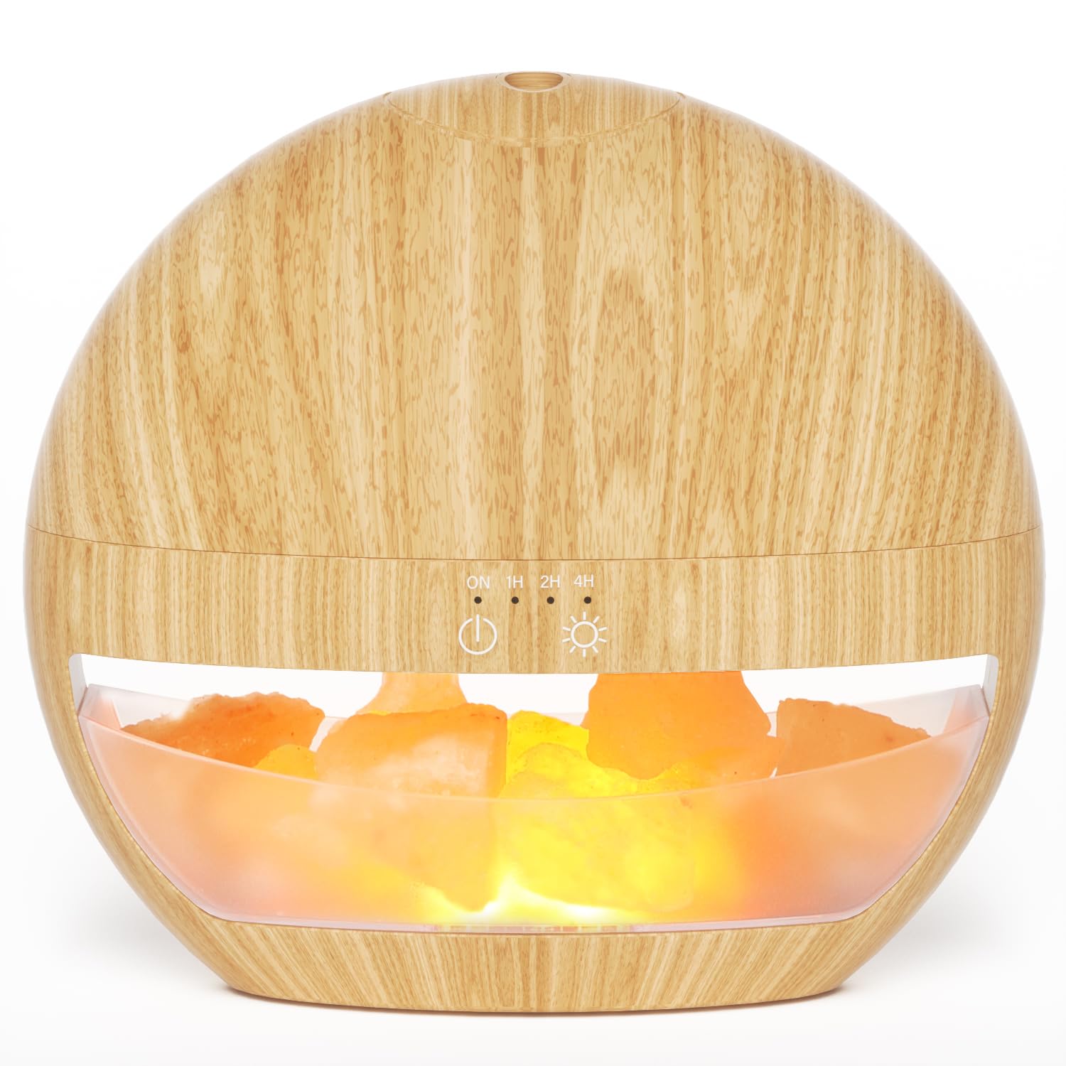 SALUBRITO 2-In-1 Essential Oil Diffuser with Himalayan Salt Lamp, Ultrasonic Aromatherapy ...