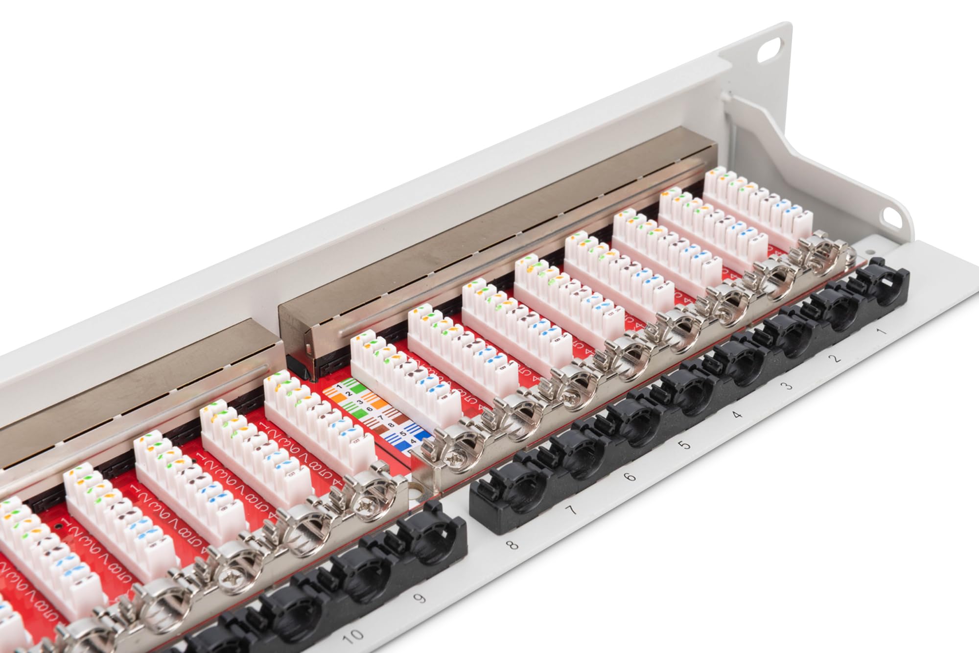 DIGITUS Panneau de brassage – Cat 6A – 19 pouces 1U – 24 ports RJ45
