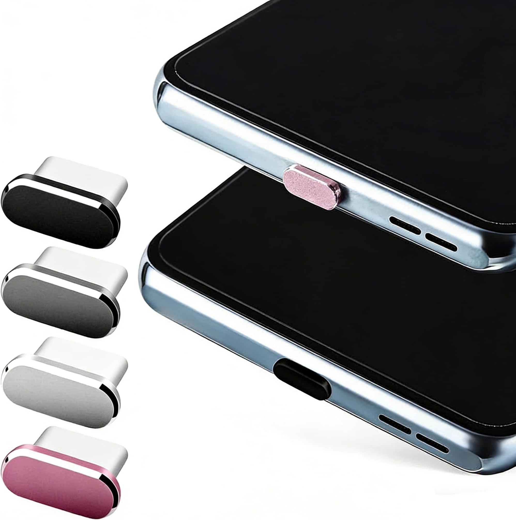 USB C Dust Plug,Type C Anti Dust Plug Cover Charging Port Protector Cap,USB CPort CoverPhone Speaker Cover, Phone Charging Port Cleaner,for All Type-C Devices,Anti Lost Phone Accessory Protector