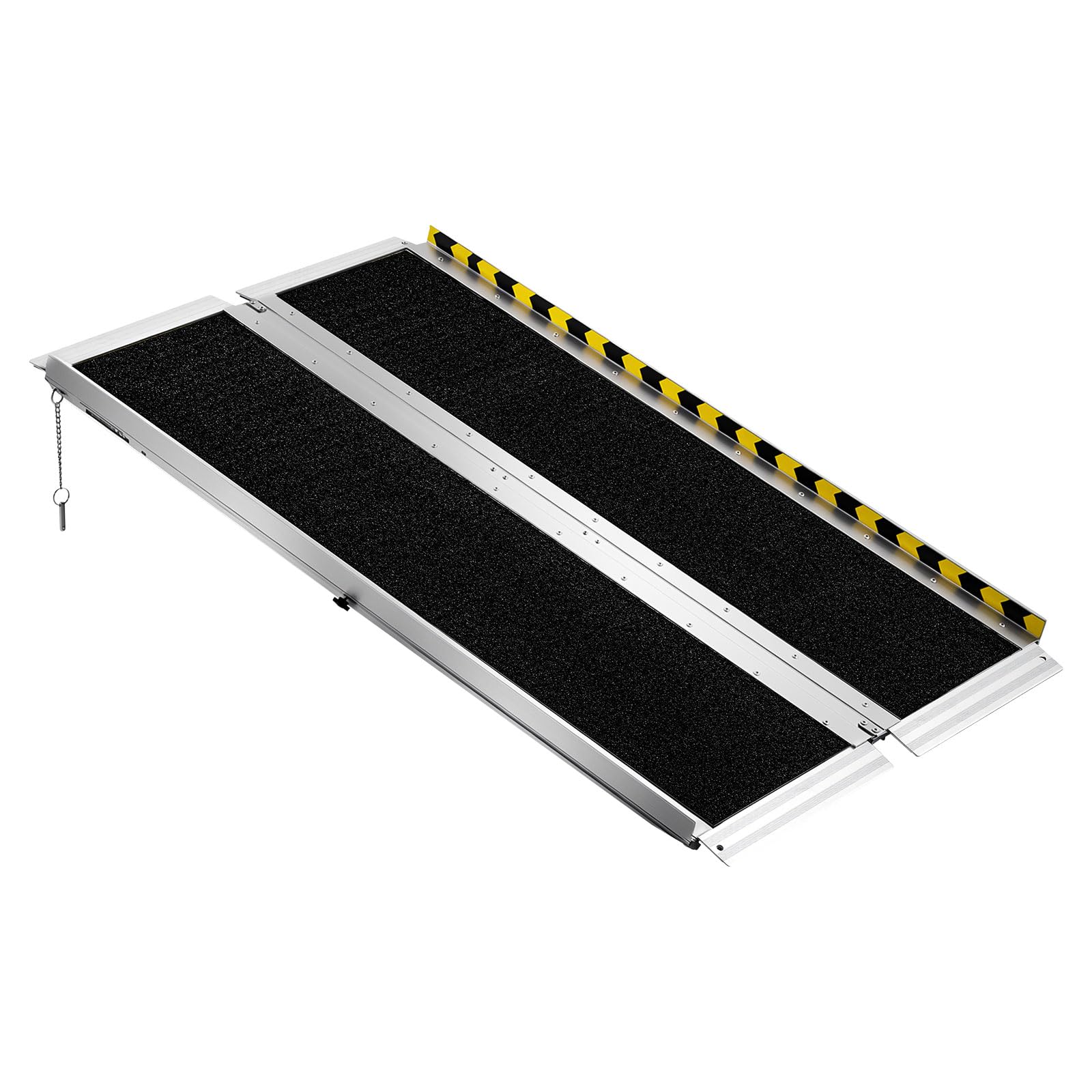 VEVOR Rampa para Silla de Ruedas Plegable Aluminio 1219,2 x 736,6 x 50,8 mm, Rampa de Umbral Antideslizante con Capacidad de 362,9 kg para Puertas, Andadores, Escaleras, Scooters, Entradas, Uso Diario