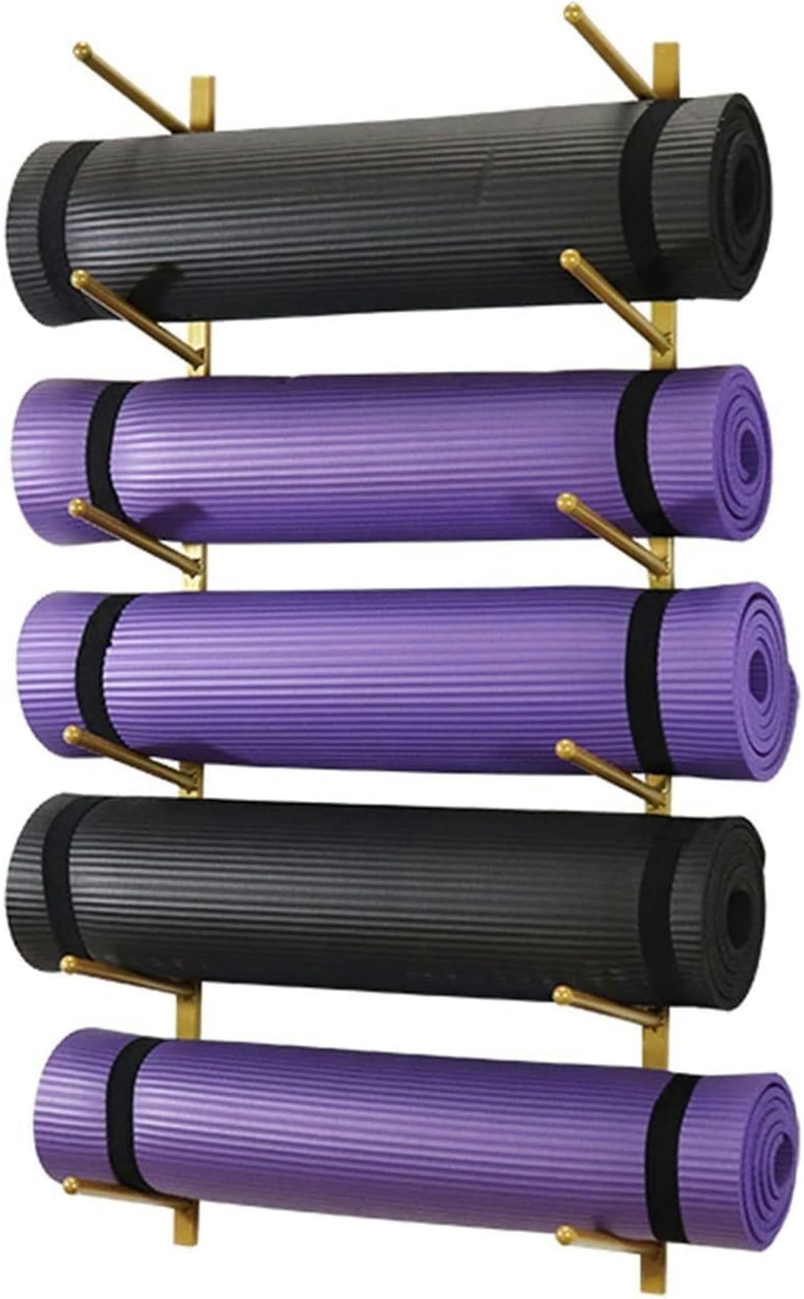 Support mural doré pour tapis de yoga créez votre coin fitness