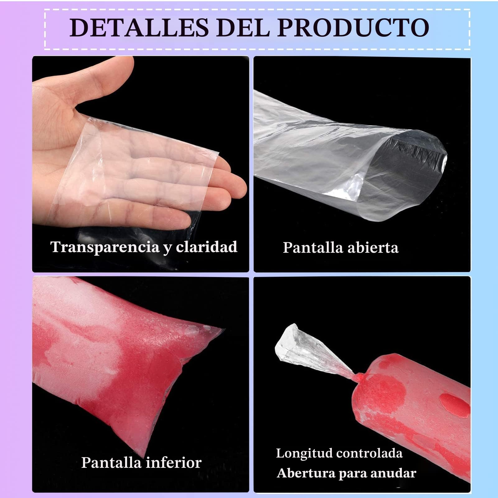 Bolsas de hielo apilables de plástico, fácil liberación, autosellantes, 240 bolsas con embudo