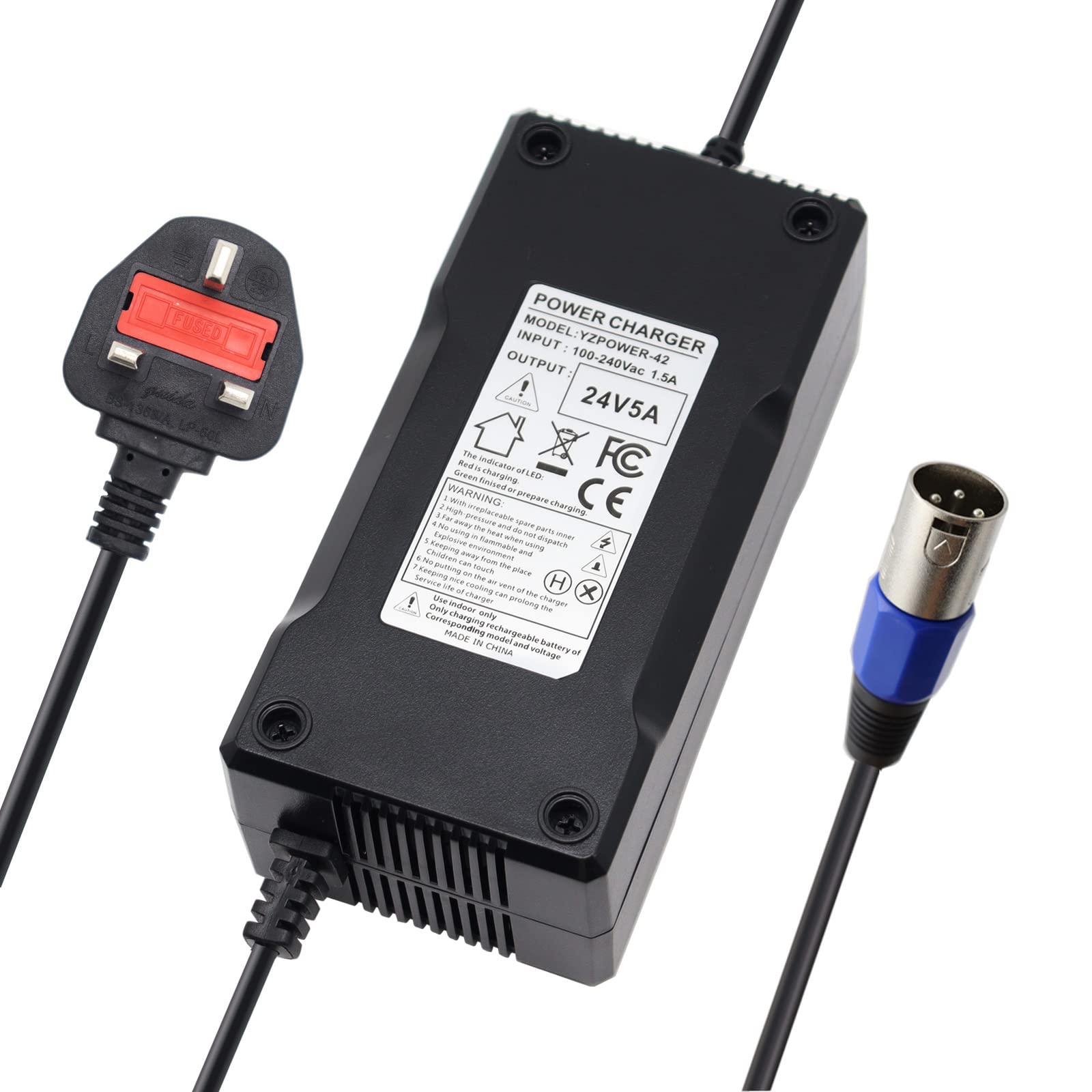 Buy xiixtoo 24V 5AMP Lithium Battery Charger For Mobility Wheelchair