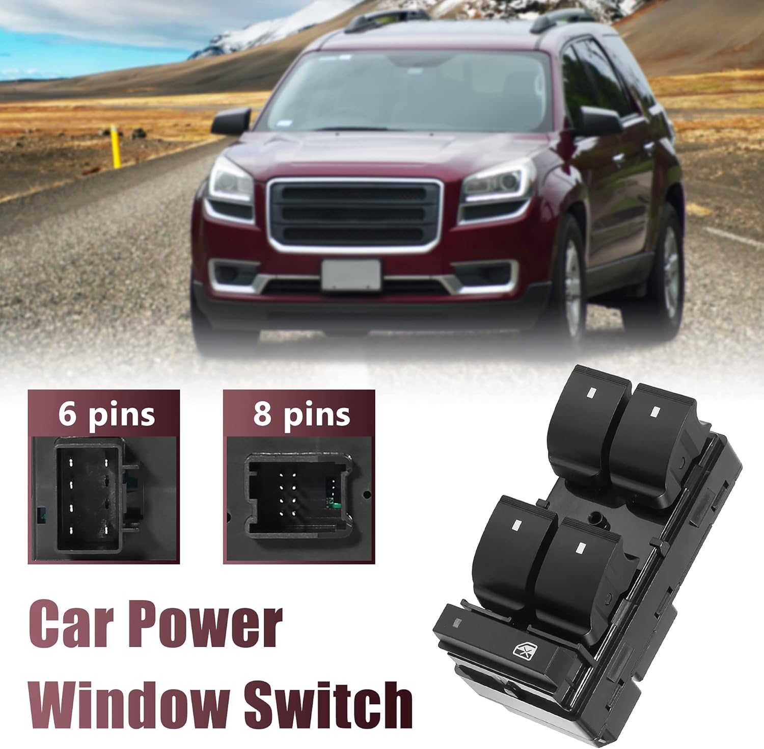 X AUTOHAUX Master Driver Side Power Window Switch 20945224 Replacement for GMC Acadia 2007 2008 2009 2010 2011 2012 2013 2014 2015 2016