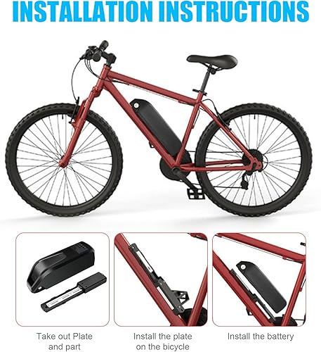 Miniatura 7 de QTQ Batería de litio de 36 V, batería Ebike de 36 V, batería de bicicleta eléctrica de 17 Ah con cargador rápido de 2 A 30 A BMS para motor de 0 a