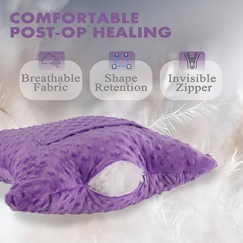 Miniatura 2 de Almohada de histerectomía con bolsillo, almohada abdominal de recuperación de histerectomía, almohada poscirugía para abdomen, almohada de