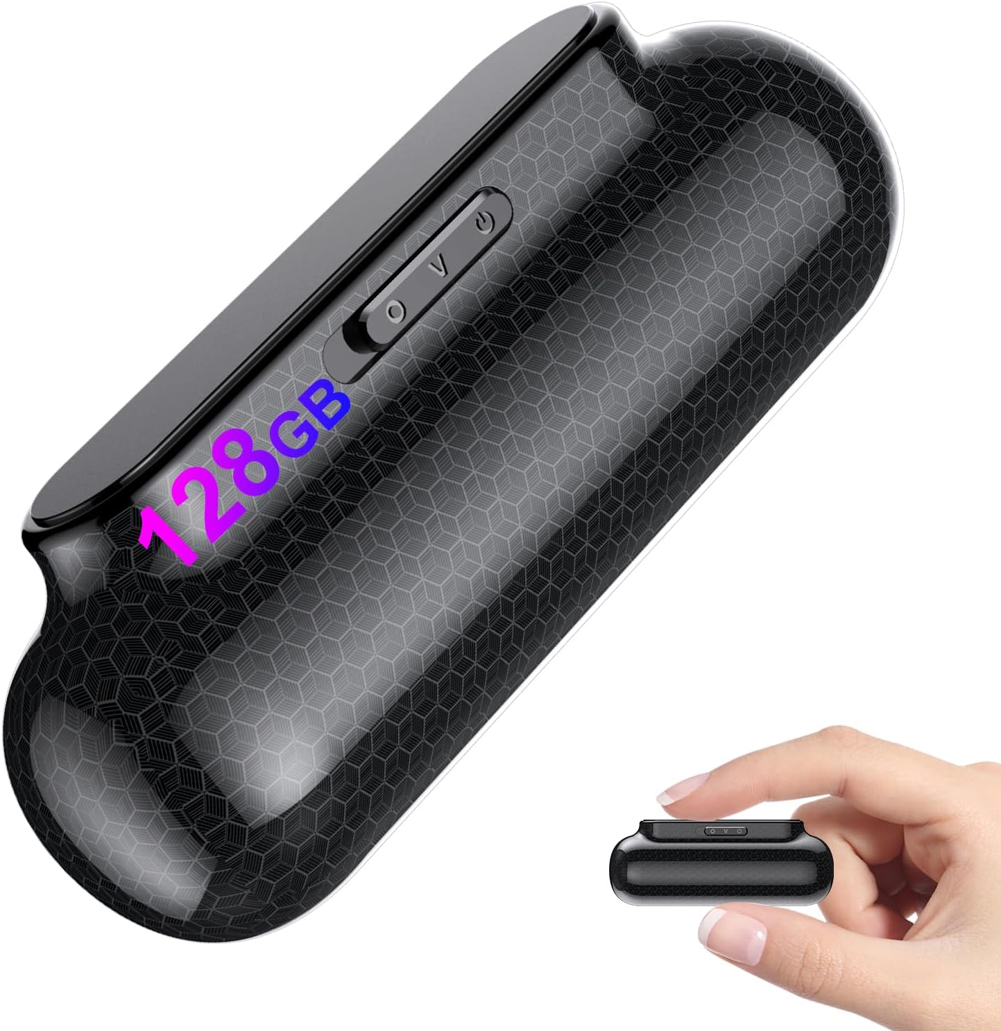 128GB Digital Voice Recorder Audio Recorder 1600 Hours Recording Capacity Audio Recording Device MP3 Records with 500 Hours Battery Time for Work,Lectures, Meetings, Interviews