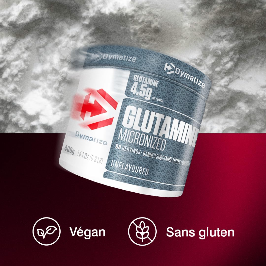 Dymatize Glutamine Micronized Unflavoured Powder 400g - Acide aminé - glutamine