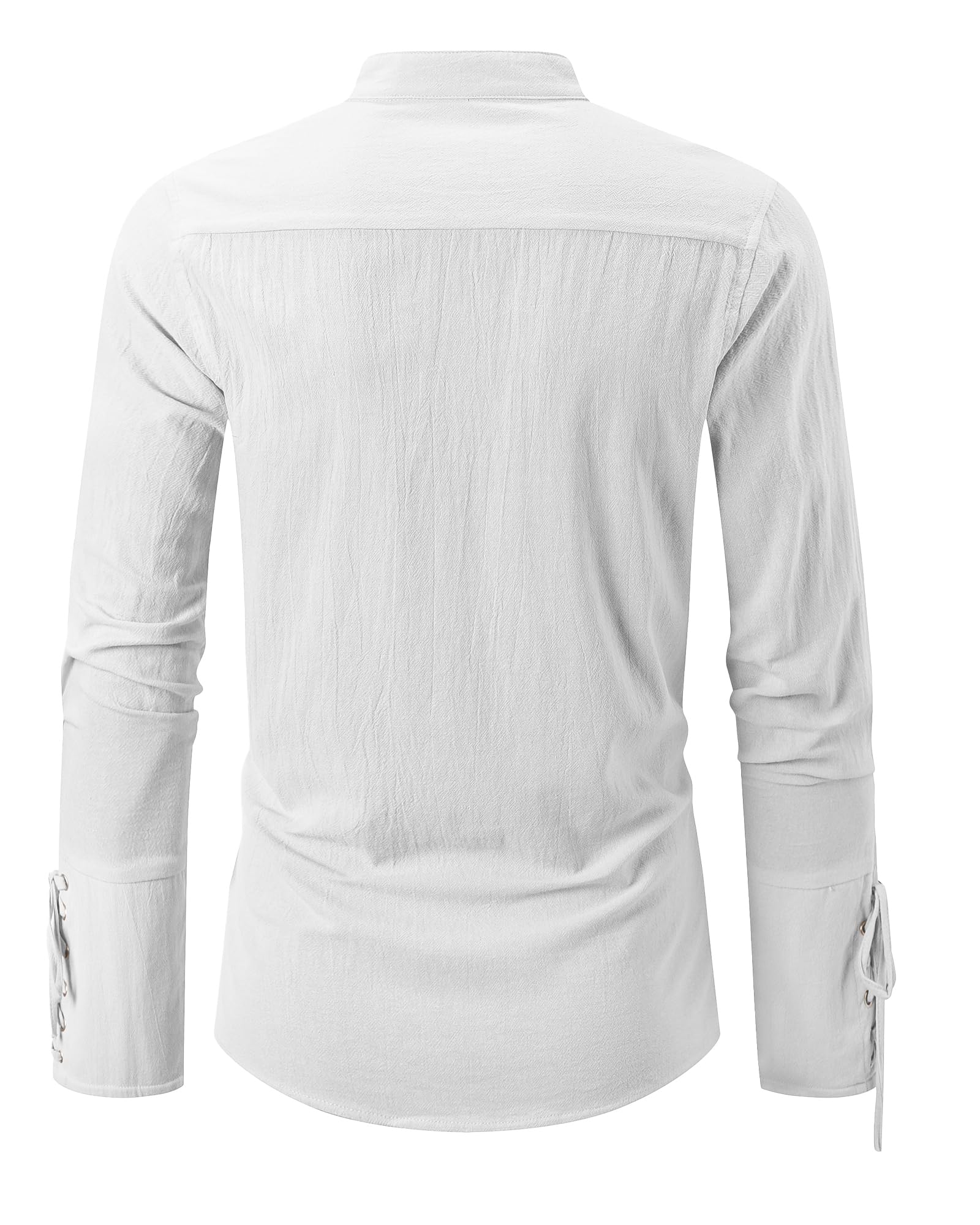 YAOBAOLE Camicia medievale da uomo, a maniche lunghe, in lino, da uomo, estiva, da pirata, per cosplay