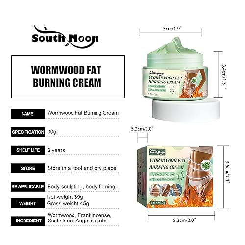 Miniatura 8 de Herbslab - Crema caliente para desatascar linfa de ajenjo natural, crema caliente de ajenjo natural, crema adelgazante, crema quemadora de grasa