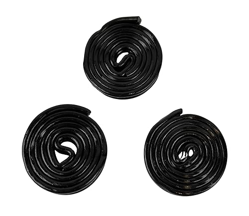 Cozy Confections Caramelo negro con ruedas de regaliz, 1 libra