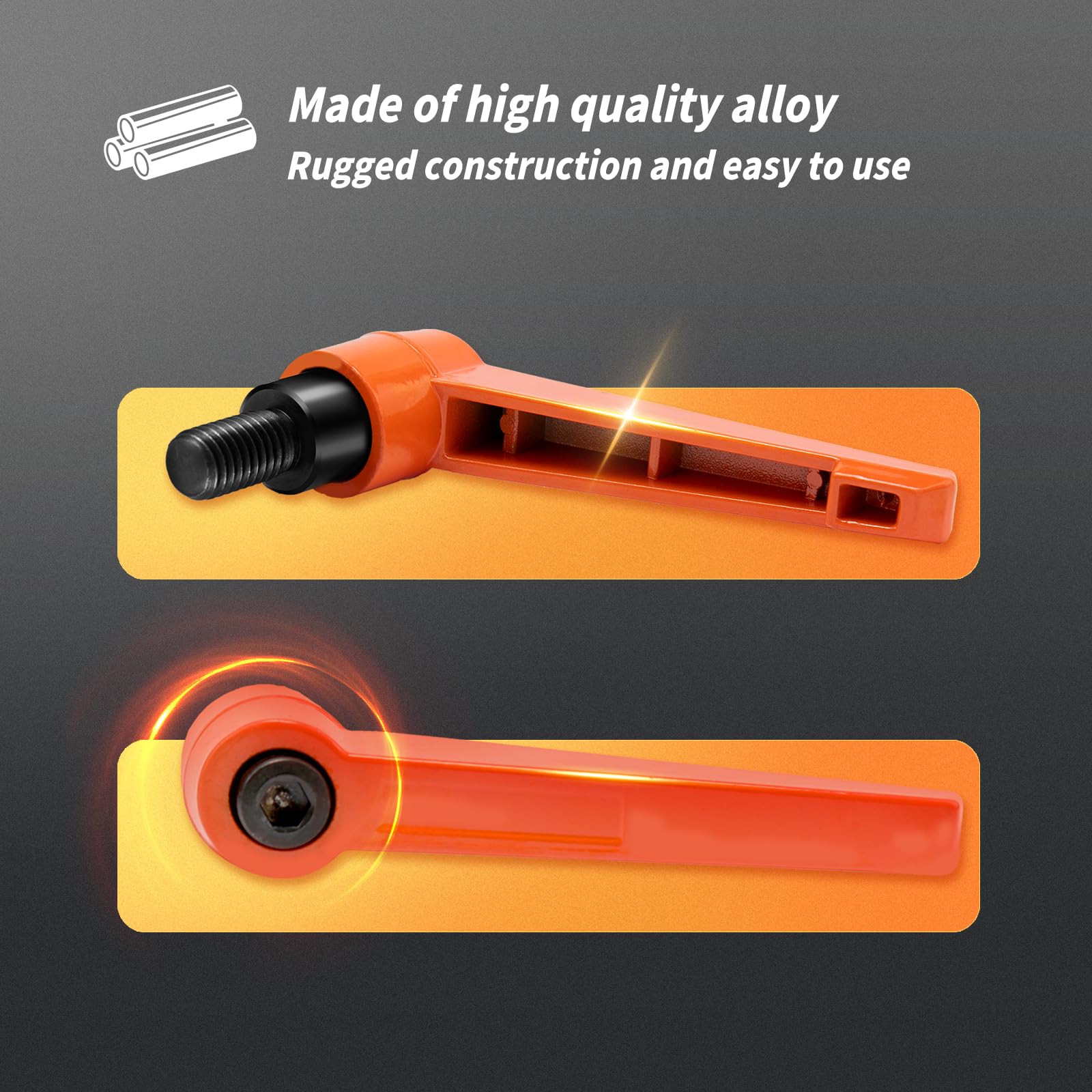 Maniglia con Leva di Bloccaggio Regolabile M12 Dado Della Maniglia con Filettatura Esterna Maniglie Della Macchina 63mm