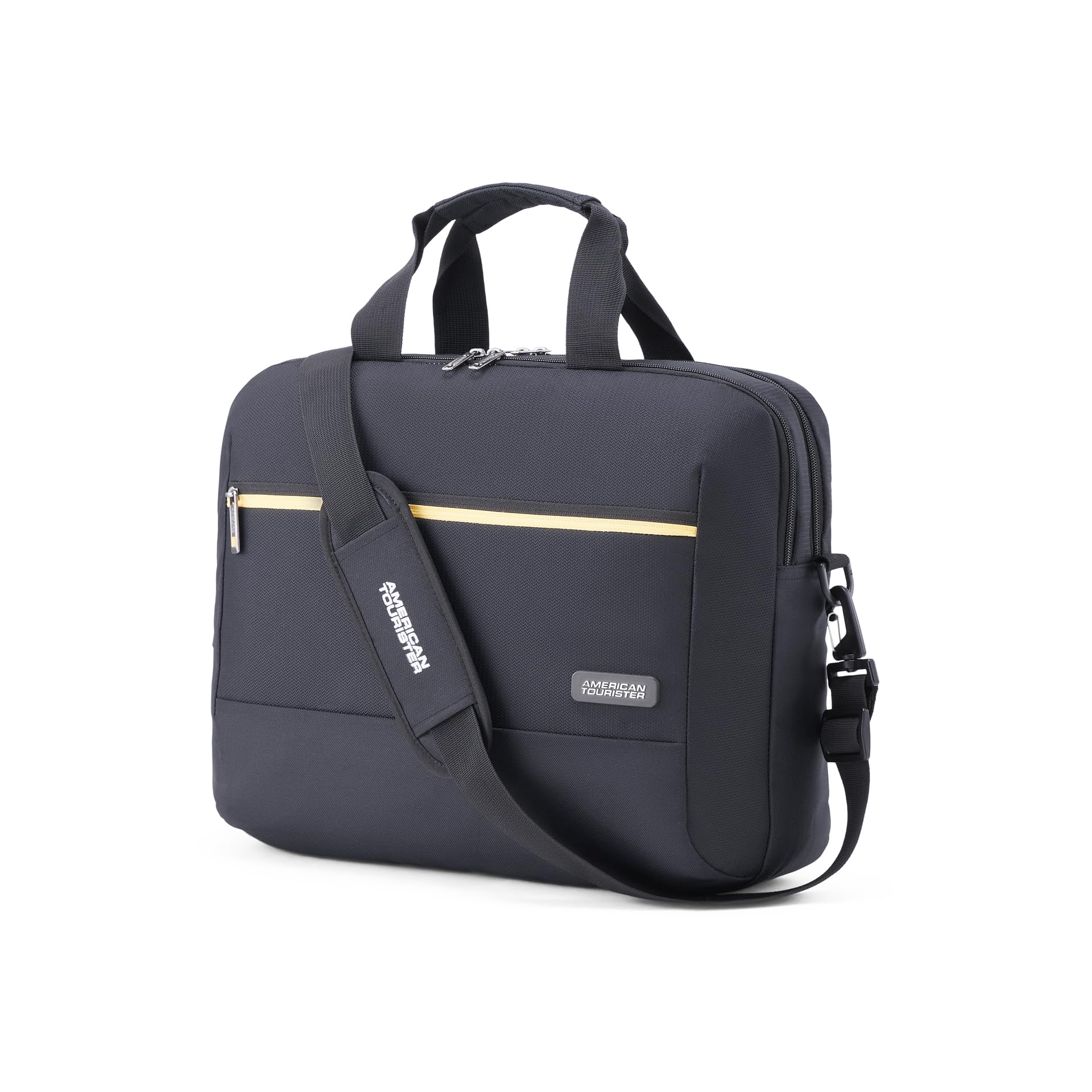 Trend Biz | 16 Ltrs | 2 Compartments | Detachable & Adjustable Strap | Medium Briefcase | 1 Year International Warranty | Black-image-11