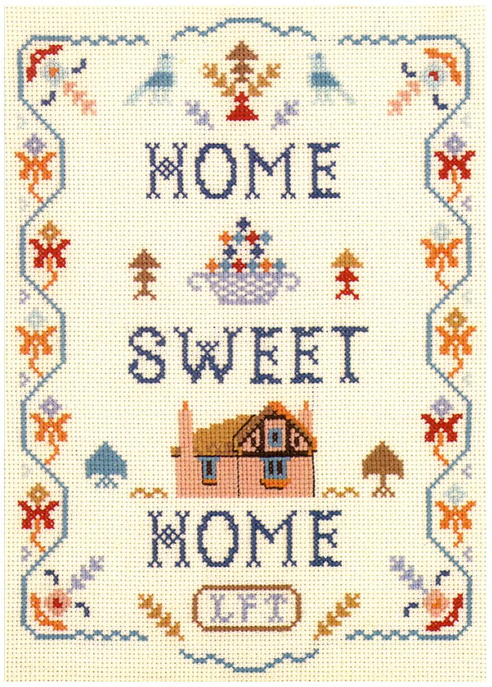 Home Sweet Home' Sampler - Complete Cross Stitch kit on 14 aida with Clear Colour Chart