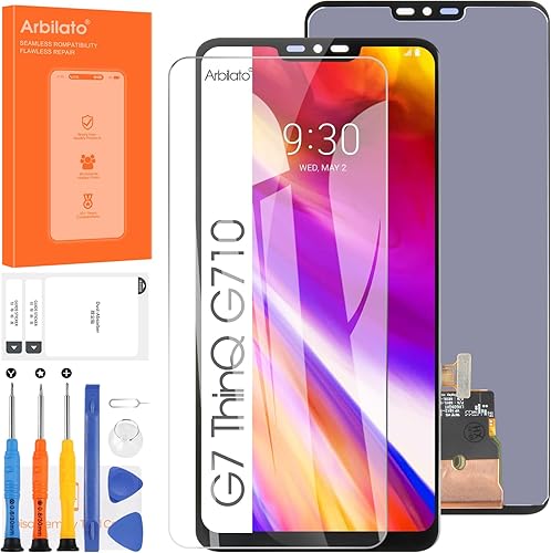Pantalla para LG G7 ThinQ Reemplazo de pantalla para LG G710 Pantalla LCD LM-G710, LM-G710N, LM-G710V Pantalla táctil Digitalizador Asamblea Piezas