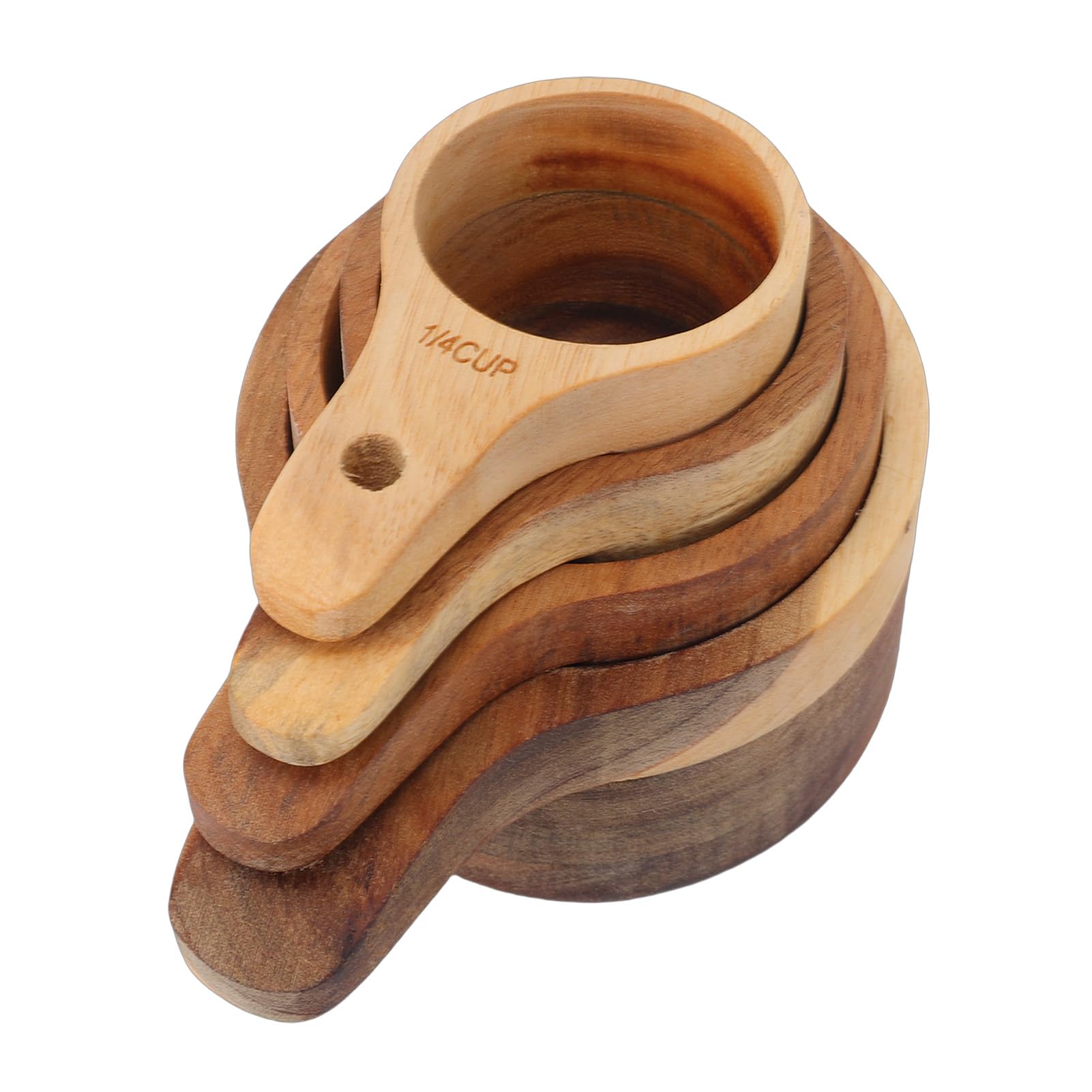 Misurini in legno Set 4 misurini impilabili