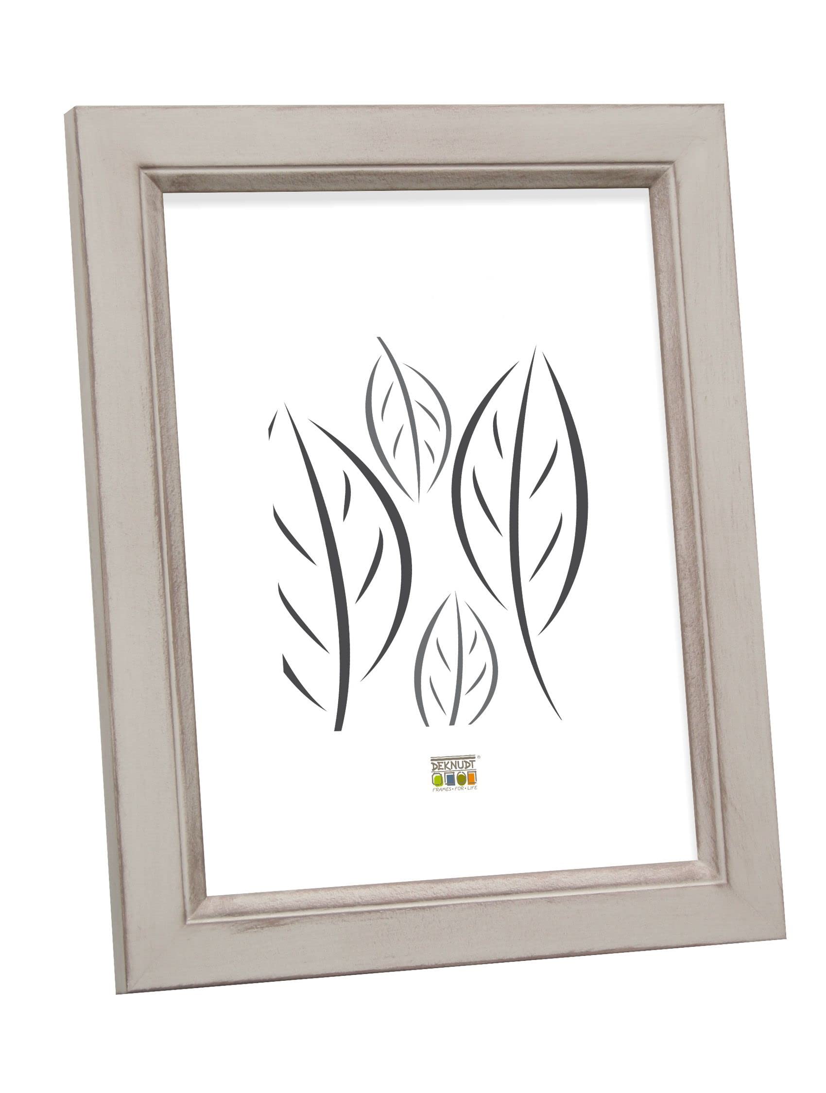 Cadre photo bois beige Deknudt Frames S42LF3 de format 24 x 30 cm au style rustique