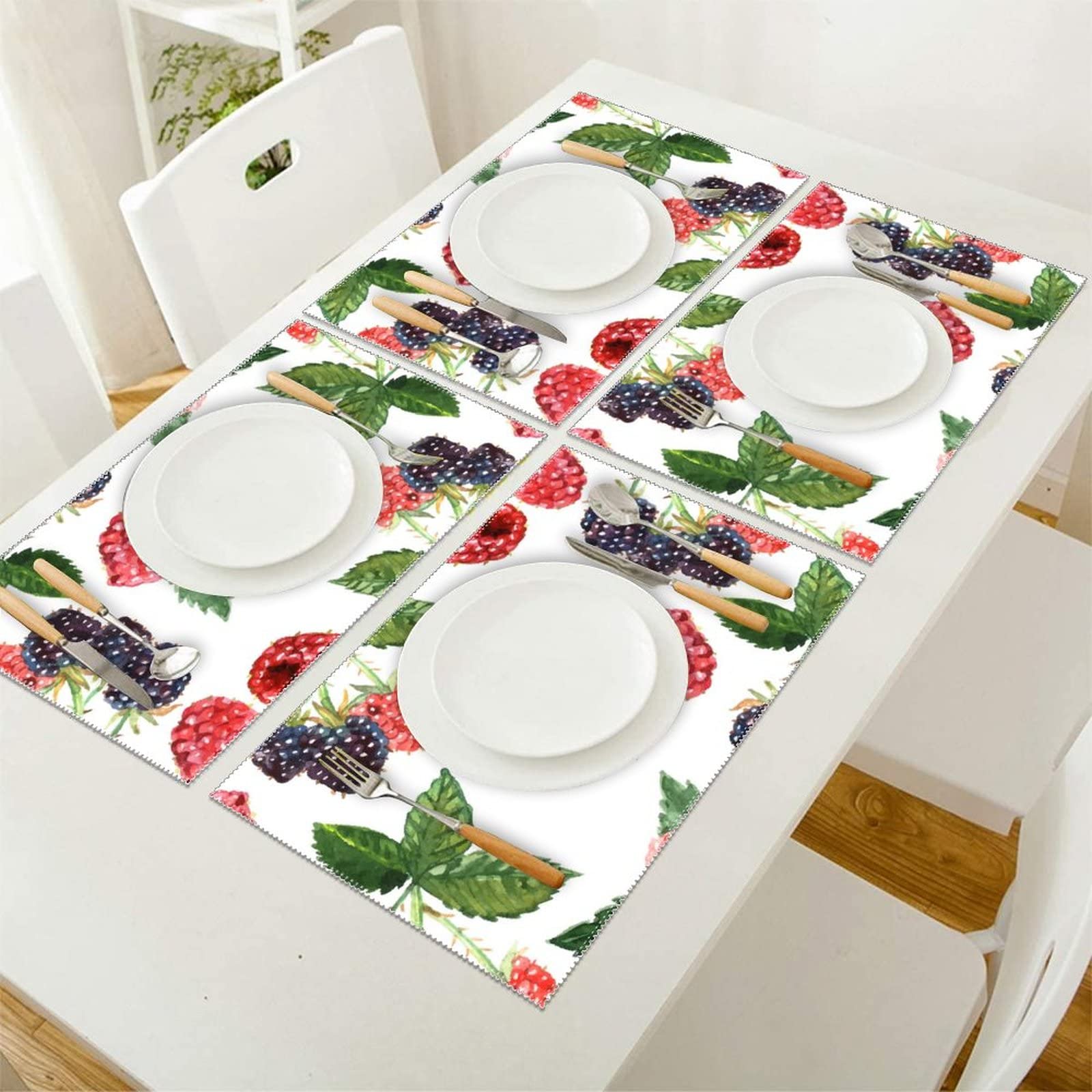 Set de Table Personnalisé avec Photo, Set Table Antidérapants Faciles à Nettoyer, décoration de la Maison pour Table de dîner, intérieur ou extérieur pour Dinner Cuisine Restaurant Noël Halloween